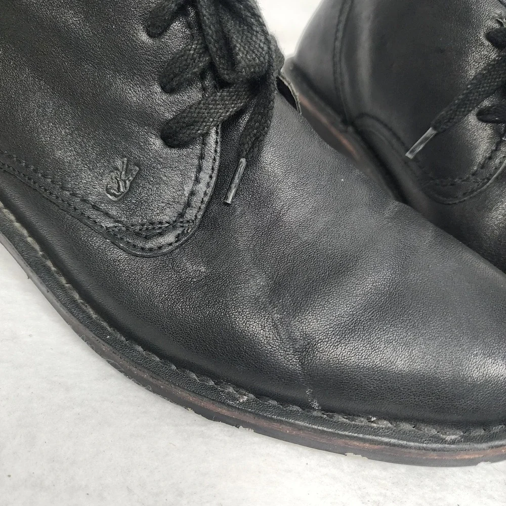 John Varvatos Mens US 10 M Hipster Chukka Boots Black Leather Lace Up Ankle